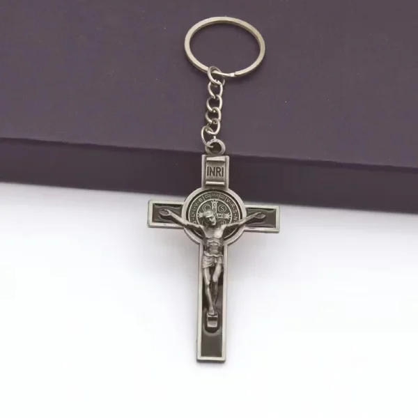 Catholic Christian Jesus Key Ring Car Keychains Women Men Gift Charms Handbag Pendant Cross KeyChains