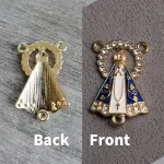 Wholesale Guadalupe Our Lady Guadalupe Rosary Bead Connector Single-Sided Gold Plated Oil Drop Jewelry Accessories Religious - Image 6