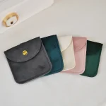 Square Velvet Metal Snap Jewelry Container Small Gift Bag Jewelry Packaging Accessories Storage Catholic Rosary Pouch - Image 2