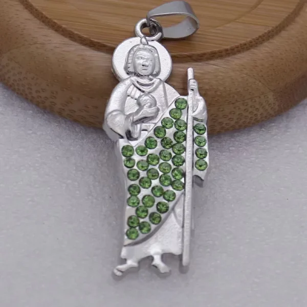 DIY Jewelry Components Hollow-Out Gold Plated Zinc Alloy Jesus Pendant Religious Style Triangle Zircon Charms