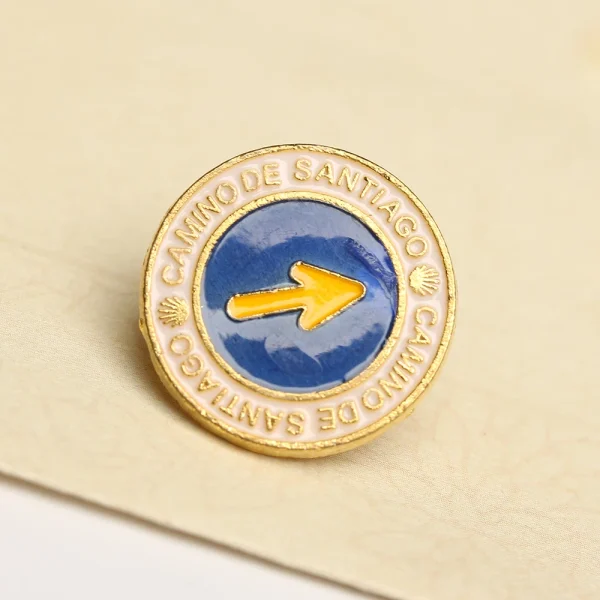 Catholic Square Enamel Brooch Camino De Santiago Personality Metal Christian Badge, Church Clothing Accessories Badge