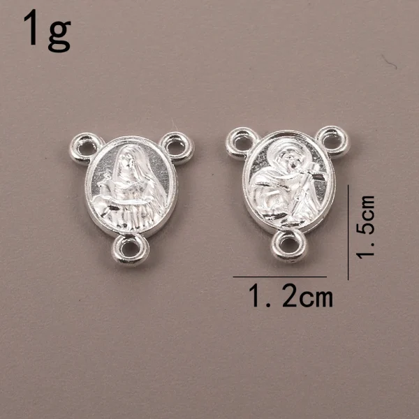 Oval tee pendant, wholesale from manufacturers, cross-border supply, retro metal jewelry pendant, rosary necklace pendan