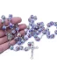 Factory Wholesale Religious Jewelry of Catholic Rosary Necklace by Pink Acrylic Heart Shape Beads Rosary