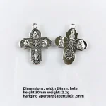 Catholic Cross Retro Christmas Crucifix Pendant Religious Style Alloy Jewelry DIY Accessories - Image 5