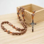 St Benedict Medal Hand Made Knotted Cord Rosary Religious Necklace for Men and Women - Image 5