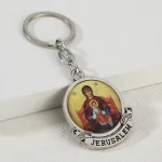 Hot Selling Catholic Zinc Alloy Keychain Gift Personalized Religious Virgin Sticker Pendant UV Lightweight Quality Metal - Image 4