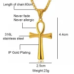 Catholicism Religious Jewelry Gold Plated Stainless Steel Cross Necklace Gold Plated for Gifts - Image 4