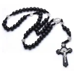 Religious Catholic Rosary Wood Beads Virgin Mary Decade Crucifix Devotional Gift Cross Handmade Jesus Pendant Rosaries Jewelry - Image 3