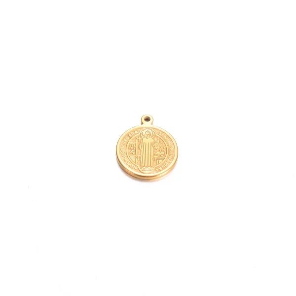 Catholic Stainless Steel Three-dimensional Pendant St. Benedict Exorcism Prayer Holy Relic DIY Jewelry Accessories