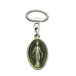 New Zinc Alloy Metal Jewelry Pendant Saint Mary Key Chain Pendant Vintage Necklace Tag