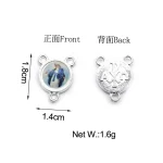 1.8*1.4cm Catholic Rosary Centerpiece Saint Sticker Small Size Epoxy Resin Center Medal - Image 2