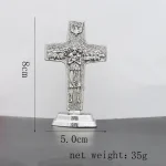 Mecrt Home Decorations Collection Vintage Gold/Silver Metal Cross Table Ornaments for Souvenirs Business Birthday Craft Gift - Image 4