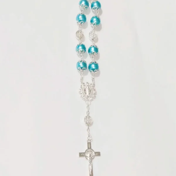 Sell Like Hot Cakes 10mm Cross Bracelet Imitation Pearl Communion Baptism Religious Chain Bracelet
