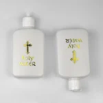 Wholesales Religious Supplies Plastic Cross Easter Flip Top Cap Holy Water Bottle 100ml Plastic Polypropylene Crafts - Image 6