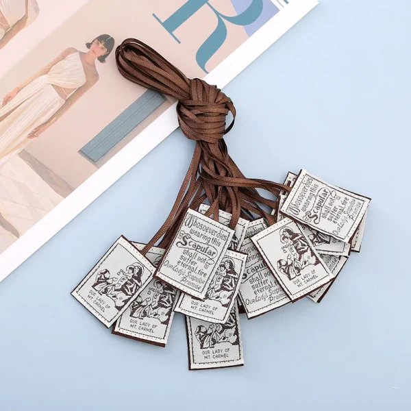 Catholic Scapulars Worship Embroidery Liturgical Stole Religious Amulet Carmelite Gifts Hand – Made Pendants Jewel
