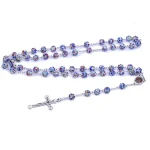 Factory Wholesale Religious Jewelry of Catholic Rosary Necklace by Pink Acrylic Heart Shape Beads Rosary - Image 2