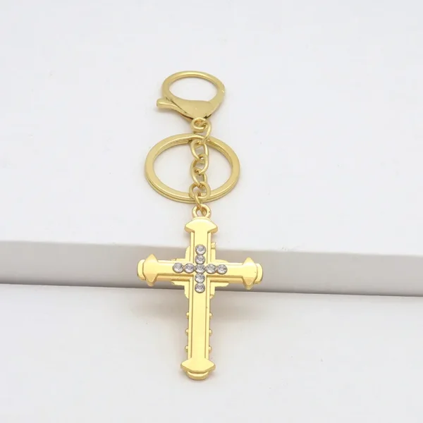 Christian Themed Cross Pendant Church Gift Metal Key Chain Bag Accessories Hanging Accessories Car Key Chain Pendant