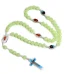 Catholic Christian Rosary Rose Noctilucent Bead Cross Necklace 10mm Glowing Prayer Church Jesus Pendant Jewelry Easter G