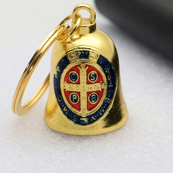 Vintage Small Metal Bell Guadalupe Pendant for Car Bag Decoration Jewelry Keychain Accessories