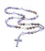 Rosary Necklace AliExpress Men Women Long Natural Amethyst Tiger Eye Stone Head Agate Copper Beads Chain Europe America 
