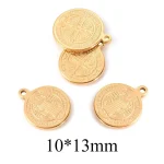 Stainless Steel Round Crosses Jesus Pendants DIY Necklace Bracelet Earring Keychain Jewelry Making Accessories - Image 3