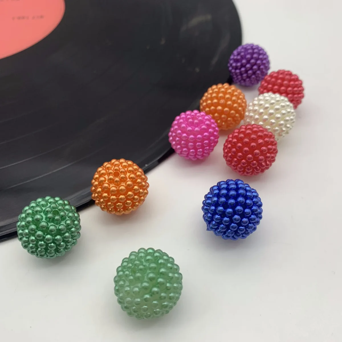 Trending DIY Beaded Handbag Detachable Assembly Bayberry ABS Straight Hole Colorful ABS Lucite Beads Acrylic Pearls - Image 2