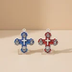 Retro Electroplated Metal Enamel Jewelry Pendant Pendant Accessories Rosary Five-in-one Necklace