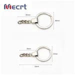 Alloy Head Sliding Car Keychain Metal Key Ring 4-Section Chain Key Holder Lightweight Promotion Gift Hanging Chain DIY Pendant - Image 4