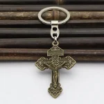 Mecrt 5.5*3.5cm Antique Silver Zinc Alloy Metal Catholic Jesus Crucifix Cross Pendant - Image 4