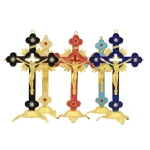 Catholic Christian Cross Ornament Metal Crafts Religious Projects Jesus Statue and Bracket Church Decoration Wholesales - Image 2