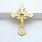 Christian Wall Hanging Cross Golden Jesus Crucifix Large Size 122x85mm Red White Soft Enamel Catholic Cross Pendant Gift - Image 6