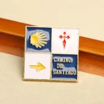 Medal Brooch of the Camino De Santiago Pilgrimage Route Colorful Cross Metal Badge Church Clothing Accessories Jewelry Wholesale - Image 6