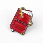 Classic Cross-Shaped Shirt Brooches Blue Red Enamel Pins for Handbag Backpack Badge-for Wholesale Main Material Alloy Jewelry - Image 5