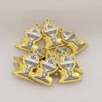 Mecrt Religious Catholic Chalice Patterned Keychain JHS Gift Cup Metal Charm Ornament Pendant Holder for Gift - Image 2