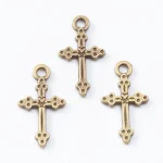 Catholic Cross Pendant Jewelry Accessories Jewelry Making Charms 2.1x1.2x0.2cm Fit Charm Fashion Bracelet Necklace Production - Image 2