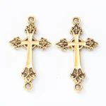 Catholic Cross Double Hole Zinc Alloy Pendant Gold Silver Ancient Bronze DIY Jewelry Accessories Wholesale - Image 3