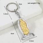 Catholic Religious Virgin Mary Guadalupe Zinc Alloy Embossed Pendant Keychain-Factory Direct Sales - Image 2