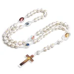 Plastic Rosary Religious Cross 10mm Beads Catholic Rosaries Gilding Jewelry Necklaces Holy Communion Engagement Gift - Image 6