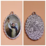Oval Mix Saint Charms St Virgin Mary Charms Religion Metal Medal Pendant for Rosary Bracelet Making - Image 2