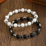 Hot Sale Geometric Cross Natural Stone Bracelet Men's Women's Couple Fashion All-match Niche Elastic