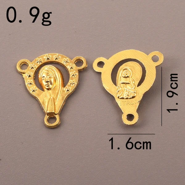 Catholic Commodity Accessories, Golden Triangle, Oval Tee Pendant, Retro Jewelry Pendant, Rosary Necklace Pendant.