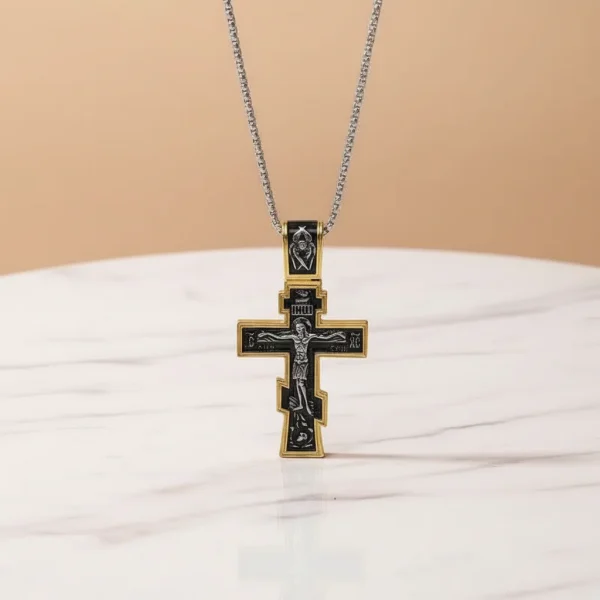 Mecrt Hot Selling Alloy Cross Pendant Necklace Pendant Jewelry Religious Jewelry Wholesale