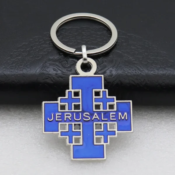 Jerusalem Metal Jewelry Pendant Accessories Car Keychain Key Chain Gift From the Catholic Church of the Cross