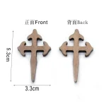 5.3*3.3cm Holy Church Christian Mini Wooden Cross Charms Pendant Necklace Diy Jewelry Accessories Wood Crafts Gift Religious