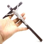 11*21cm Wooden Crucifix Wall Hanging Big Pray Cross for Church Home Decoration Model Product - Image 3