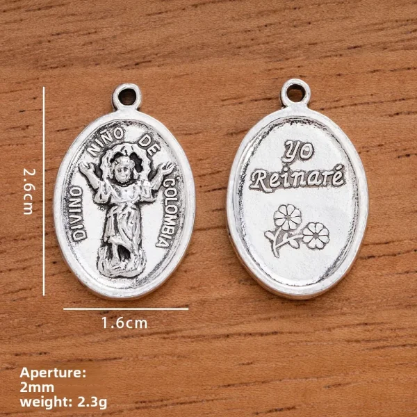 Religious Catholic Priest Round Alloy Pendant Necklace and Bracelet DIY Charms