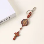 Mecrt St. Benedict Key Chain Christian Catholicism Pendant Catholic Jewelry Wholesale