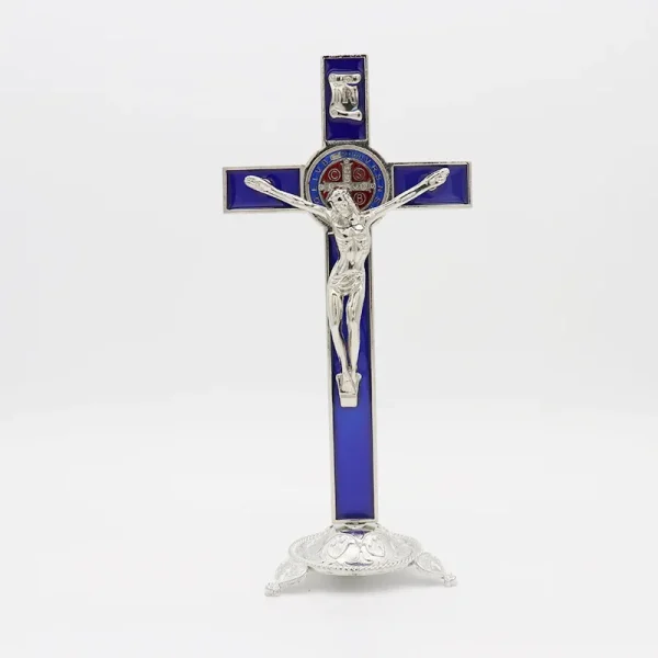 Hot Sale Cross Crafts Wholesale Jesus Christian Catholic Desktop Decoration Metal Religious Jewelry Crafts Ornaments