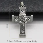 Mecrt Catholic Crucifix Beauty Necklace Keychain Pendant Fashionable Alloy Cross Shell Unisex Source Clothing Pendants Charms - Image 4
