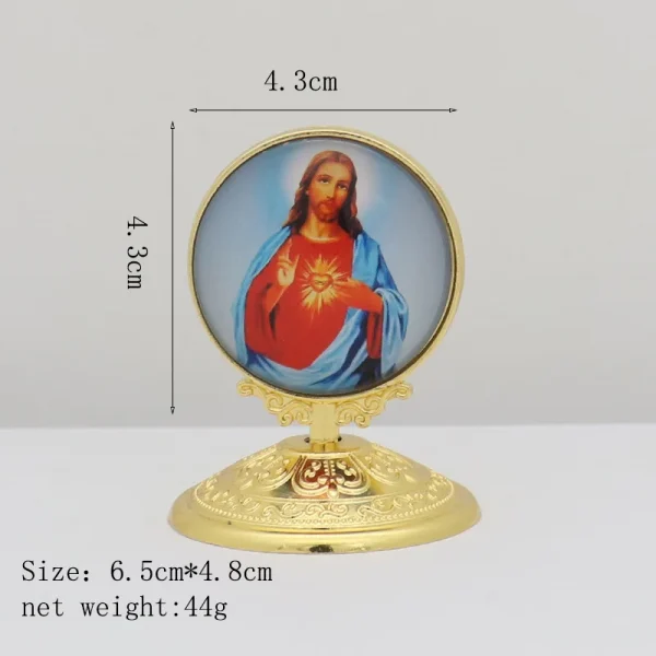 Christian Religion Decoration Alloy Angel Guadalupe Virgin Mary Catholic Jesus Heart Church Statue Home Decoration